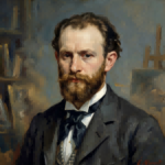 Hand-painted oil portrait of Édouard Manet, the visionary French painter who bridged Realism and Impressionism.