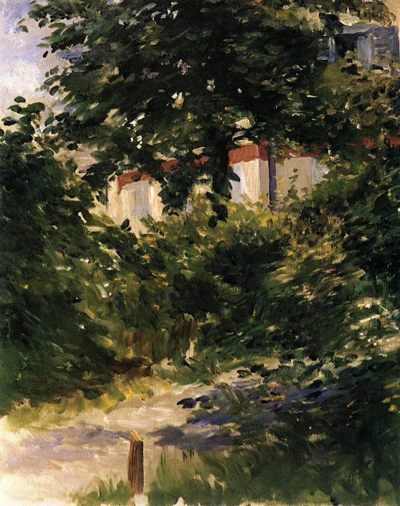 A Corner of the Garden in Rueil (1882) - Hand-Painted Oil Reproduction