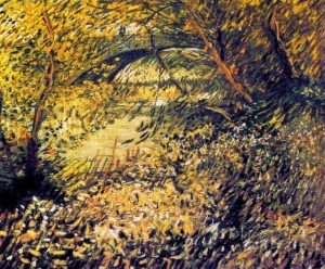 Banks of the Seine in the spring – Serene River – Hand-Painted Oil hand-painted oil painting by DafenArts