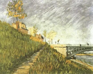 Banks of the Seine – Serene Riverside – Textured Canvas hand-painted oil painting by DafenArts