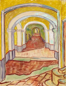 Corridor in the asylum – Somber – Hand-Painted Oil