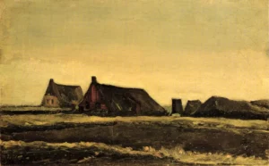 Cottages – Serene Rural Village – Hand-Painted Oil