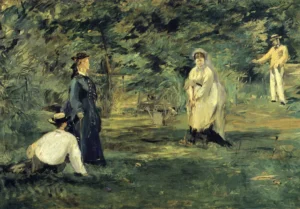Hand-painted oil reproduction after Edouard Manet’s Croquet (1873)