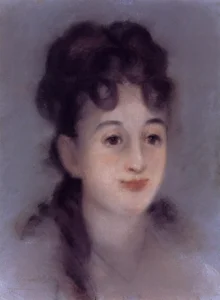 Hand-painted oil reproduction after Edouard Manet's Eva Gonzales