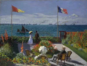 Garden at Sainte-Adresse – Coastal – Hand-Painted Oil
