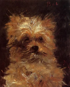 Hand-painted oil reproduction after Edouard Manet's Head of a Dog