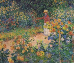 In the Garden – Serene Afternoon – Textured Canvas