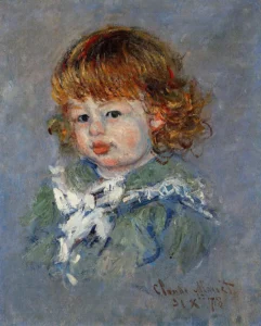 Hand-painted Jean-Pierre Hoschede reproduction by Claude Monet – soft white dress and textured brushstrokes.