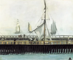 Jetty at Boulogne – Coastal Breeze – Hand-Painted Oil