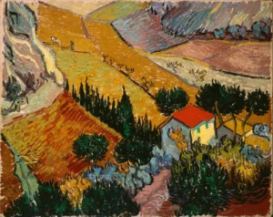 Landscape with House and Ploughman – Rural Vitality – Textured Canvas
