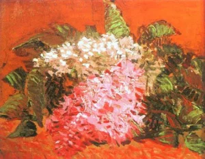Hand-painted Lilacs reproduction by Vincent Van Gogh – violet petals and textured brushstrokes – museum quality oil on linen