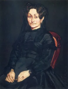 Madame Auguste Manet – Elegant Matriarch – Textured Canvas