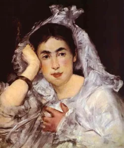 Hand-painted oil reproduction after Edouard Manet's Marguerite de Conflans Wearing Hood
