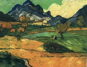 Mount Gaussier – Serene Landscape – Textured Canvas hand-painted oil painting by DafenArts
