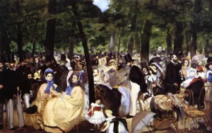 Music in the Tuileries Garden – Elegant Gathering – Textured Oil