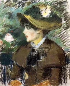 Hand-painted oil reproduction after Edouard Manet's On the Bench