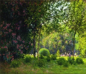 Hand-painted Park Monceau 2 reproduction by Claude Monet – dappled sunlight through textured brushstrokes.
