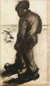 Hand-painted Peasant reproduction by Vincent Van Gogh – earthy tones and textured brushstrokes – museum quality oil on linen