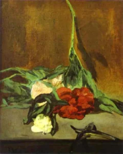 Peony stem and shears – Elegant – Hand-Painted Oil