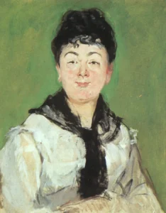Hand-painted oil reproduction after Edouard Manet's Portrait of a lady with a black fichu