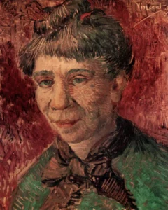 Portrait of a Woman – Serene – Impasto Oil hand-painted oil painting by DafenArts
