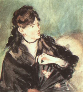 Hand-painted oil reproduction after Edouard Manet's Portrait of Berthe Morisot