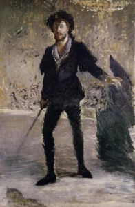 Hand-painted oil reproduction after Edouard Manet's Portrait of Faure as Hamlet