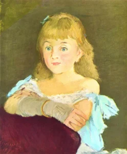 Hand-painted oil reproduction after Edouard Manet's Portrait of Lina Campineanu