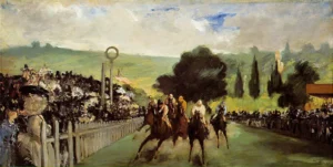 Races at Longchamp – Dynamic – Hand-Painted Oil