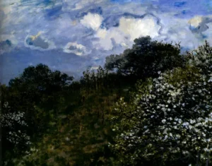 Hand-painted Spring reproduction by Claude Monet – dappled sunlight and textured brushstrokes – museum quality oil on linen