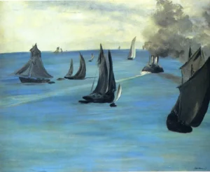 Steamboat leaving Boulogne – Nautical – Textured Canvas