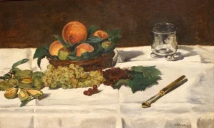 Still Life: Fruits on a Table – Elegant Dining – Hand-Painted Oil