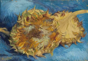 Still Life with Two Sunflowers – Radiant – Impasto