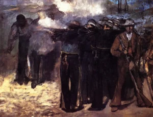 Study for The Execution of Emperor Maximilian – Somber History – Textured Canvas