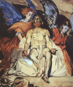 Study to Dead Christ with Angels – Divine – Textured Canvas