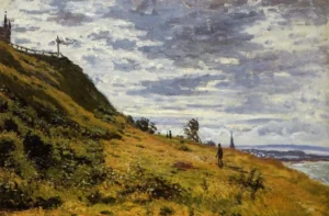 Taking a Walk on the Cliffs of Sainte-Adresse – Coastal – Textured Oil