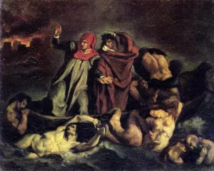 The barque of Dante – Intense – Hand-Painted Oil