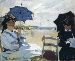 The Beach at Trouville – Breezy – Textured Canvas