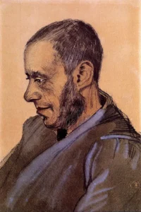 The Bookseller Blok – Literary – Hand-Painted Oil