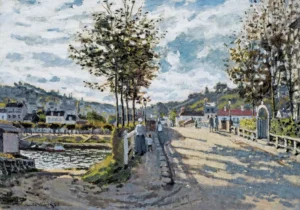 The Bridge at Bougival – Serene – Hand-Painted Oil