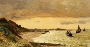 The Coast at Sainte-Adresse – Serenity – Textured Canvas