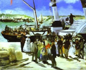The Departure Of The Folkestone Boat – Textured