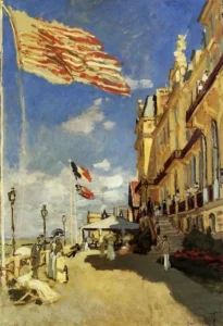 The Hotel des Roches Noires at Trouville – Breezy Day – Impasto Canvas