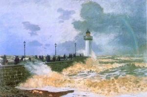 The Jetty at Le Havre – Coastal Breeze – Textured Canvas