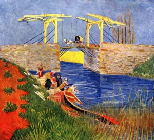 The Langlois Bridge – Serene Riverside – Hand-Painted Oil