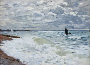 The Sea at Saint-Adresse – Coastal – Textured Canvas