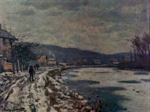 The Seine at Bougival – Serene River – Textured Canvas