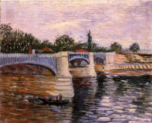 The Seine with the Pont de la Grande Jette – Serene – Hand-Painted Oil