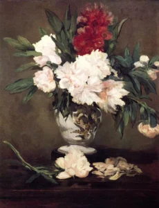 Vase of Peonies – Elegant Blooms – Hand-Painted Oil