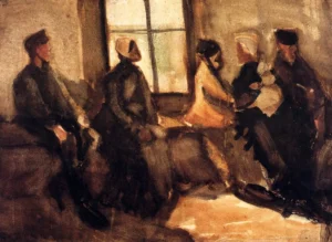 Waiting Room – Anticipation – Hand-Painted Oil
